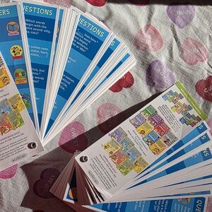 Brain Quest Grade 1 (deck 1&2) with 2 decks of flash cards (money & addition)